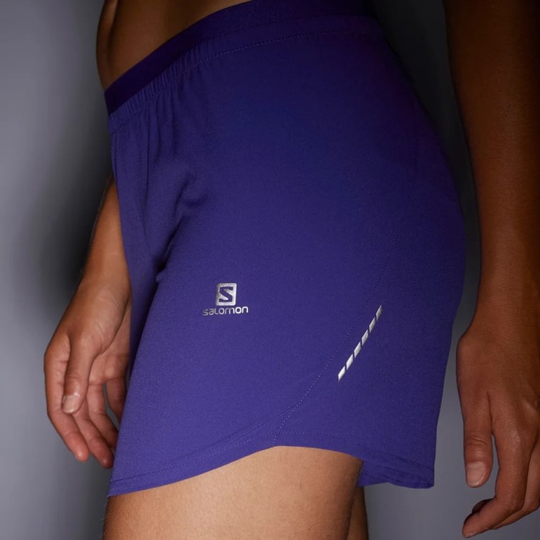 Salomon Cross 5'' Women's Running Shorts Blue | CA 61O7